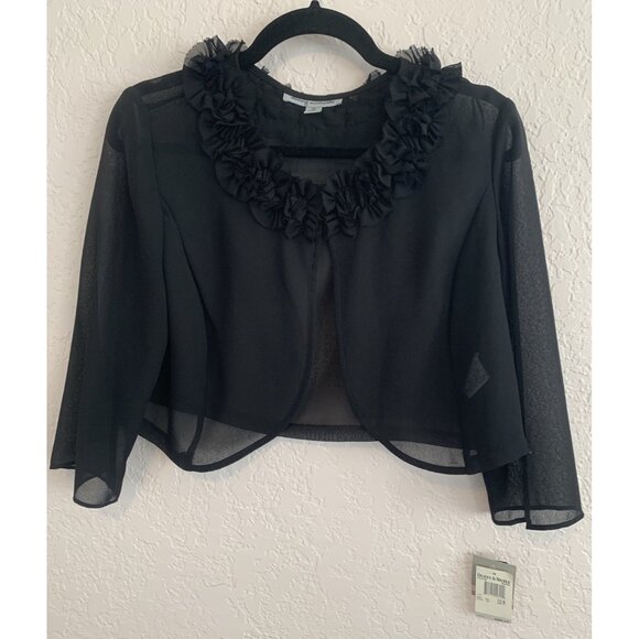 Danny & Nicole 2 pc Maxi Black Formal Dress Size 10 - Picture 7 of 10